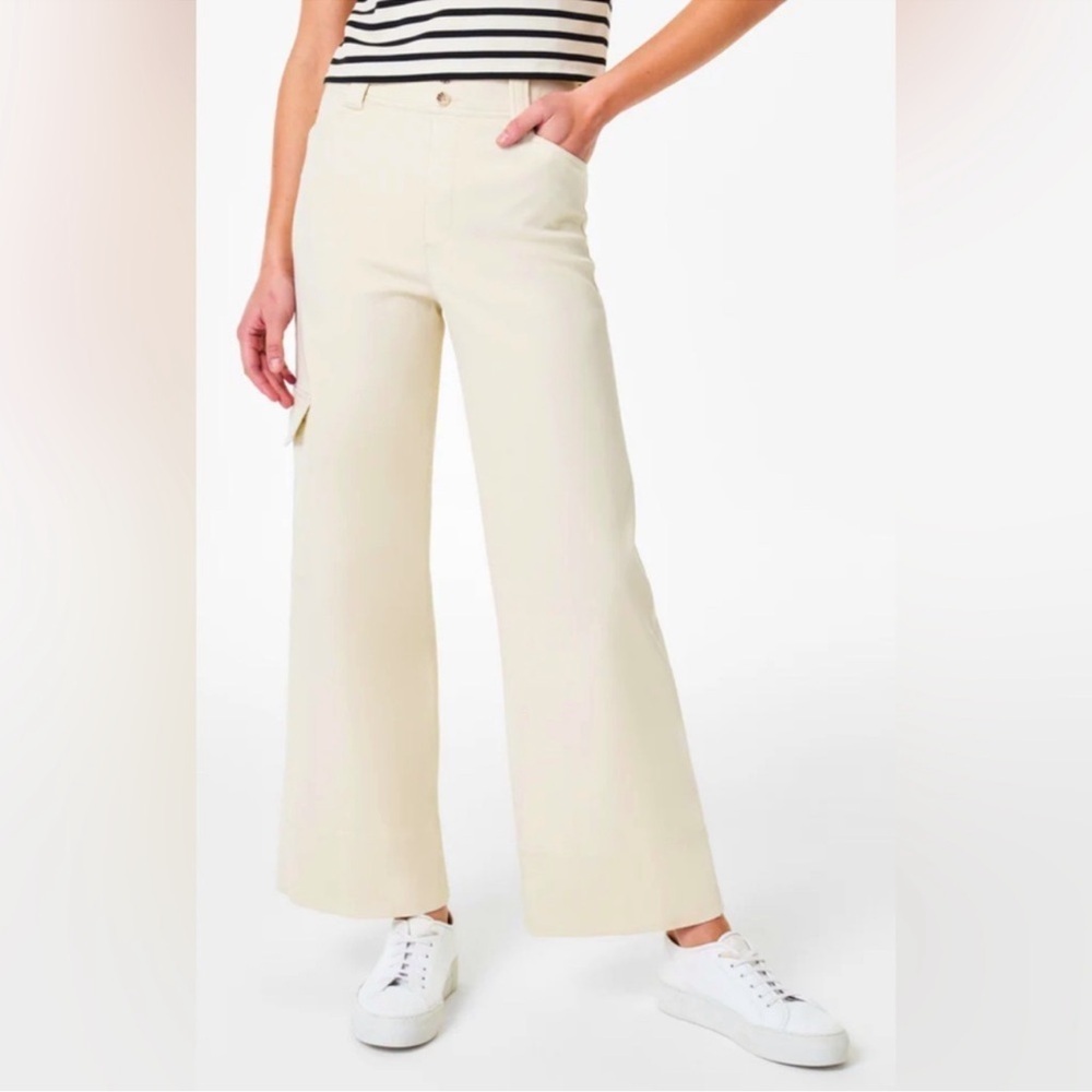 Spanx Stretch Twill Cropped Cargo Trouser Size 1x